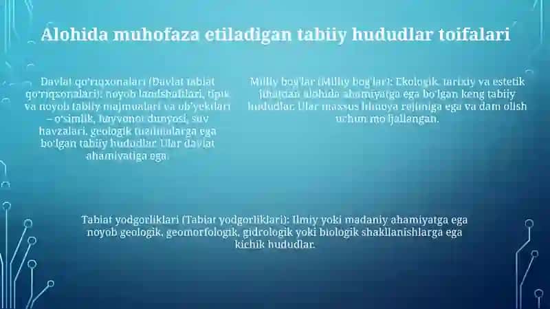 Alohida Muhofaza EtiladiganTabiiyHududlar 4
