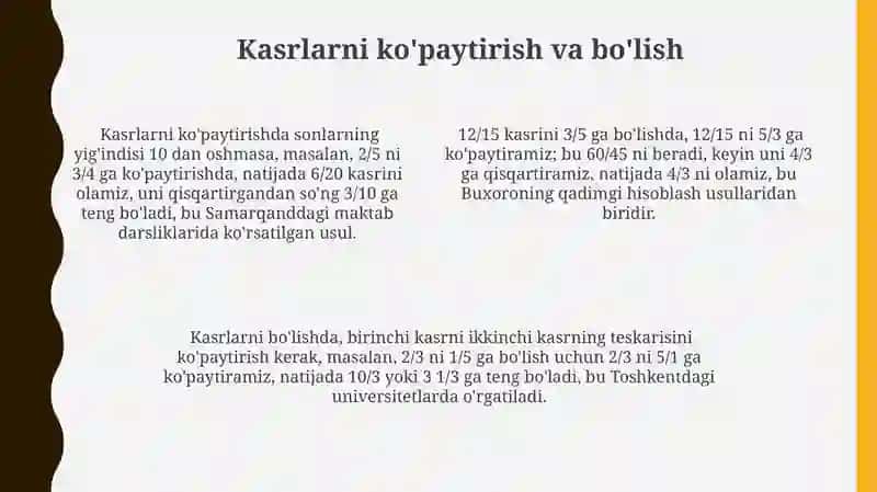 Koʻpaytirish va boʻlish metodikasi 4