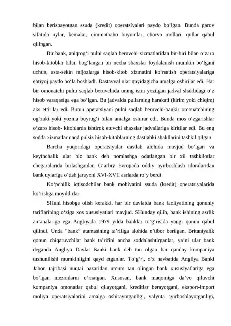 OʻZBEKISTON RESPUBLIKASI BANK TIZIMI VA UNING TARKIBI 4