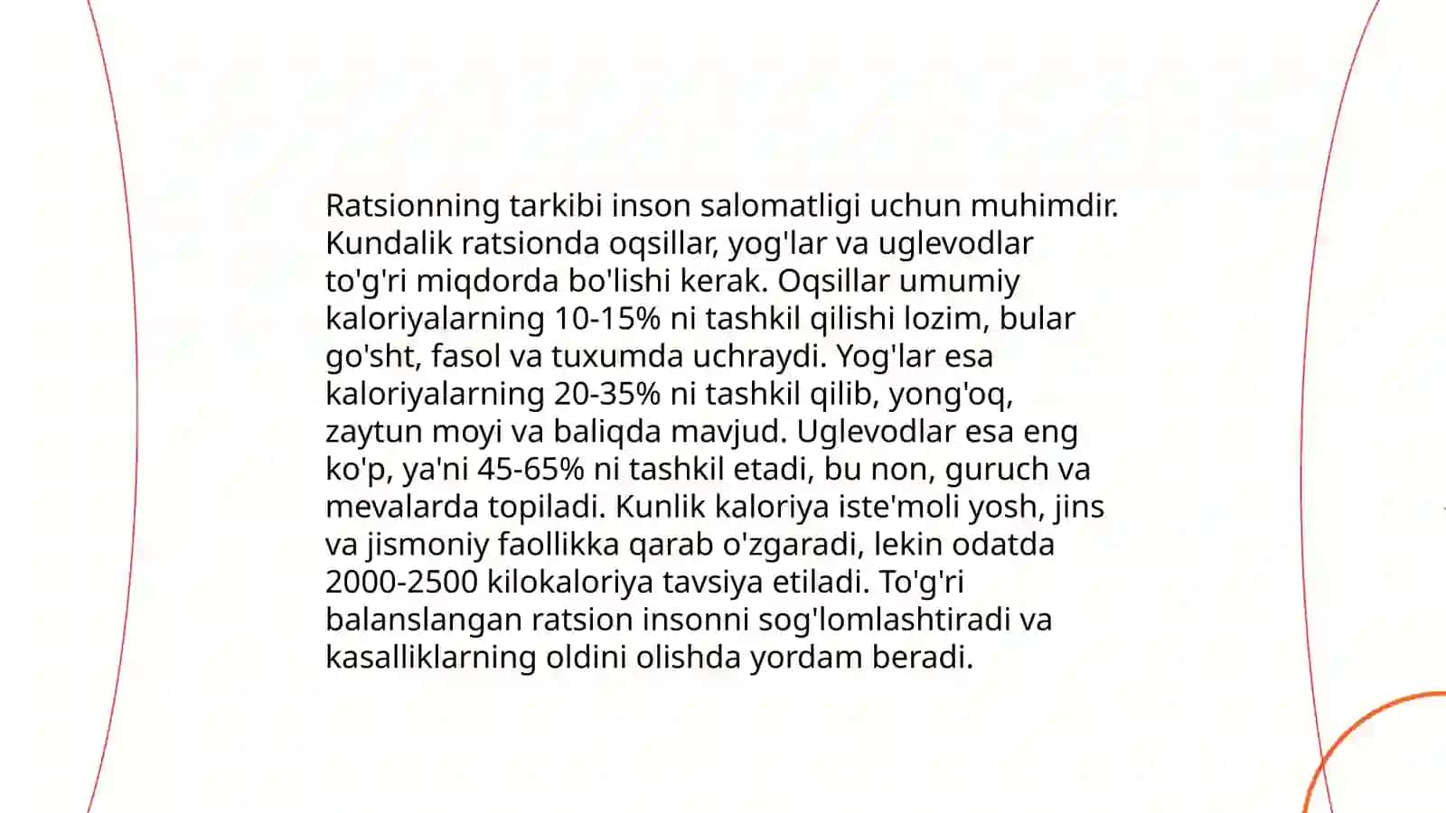 Ovqatlanish odatlari 4