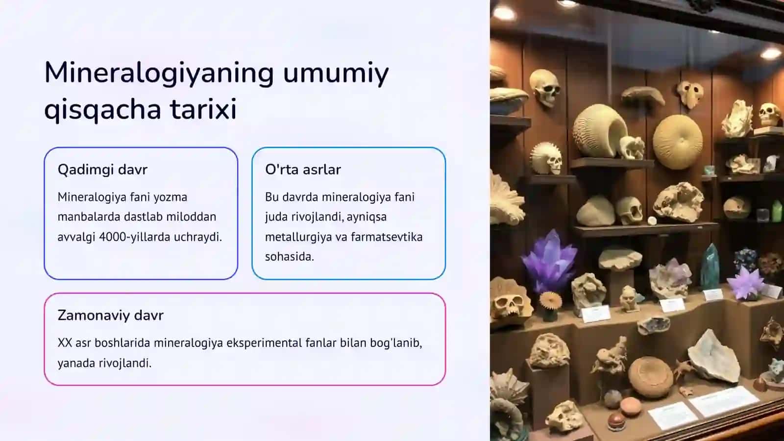 Mineralogik tekshirishlarning sanoatdagi ahamiyati 4