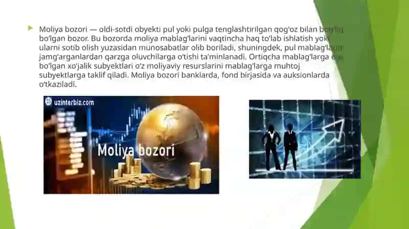 Moliya tizimi va moliya bozorlari 4