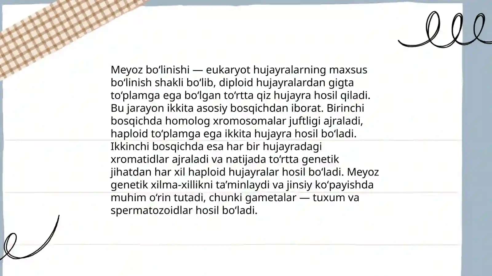 Eukariot hujayralarning mitoz boʻlinishi 4