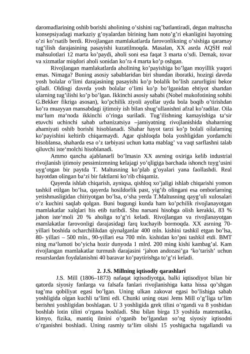 Maltusning iqtisodiy qarashlari 4