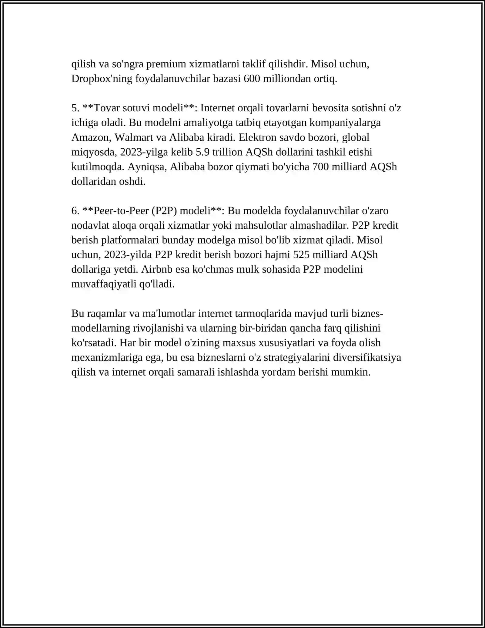 INTERNET TARMOG'IDA BIZNES-JARAYONLARINI TASHKIL ETISHI 4