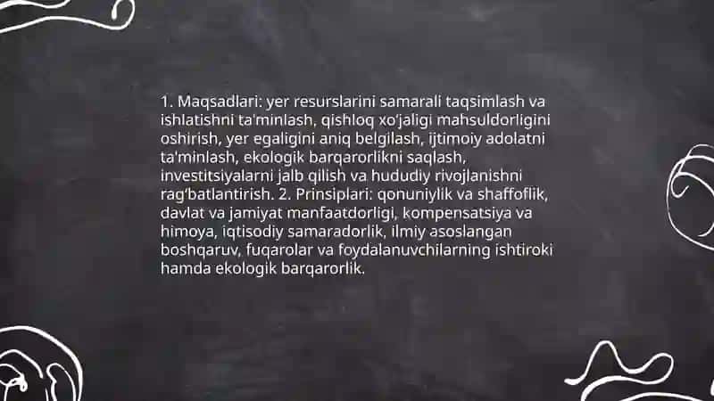 Yer tuzimi va yer islohoti 4