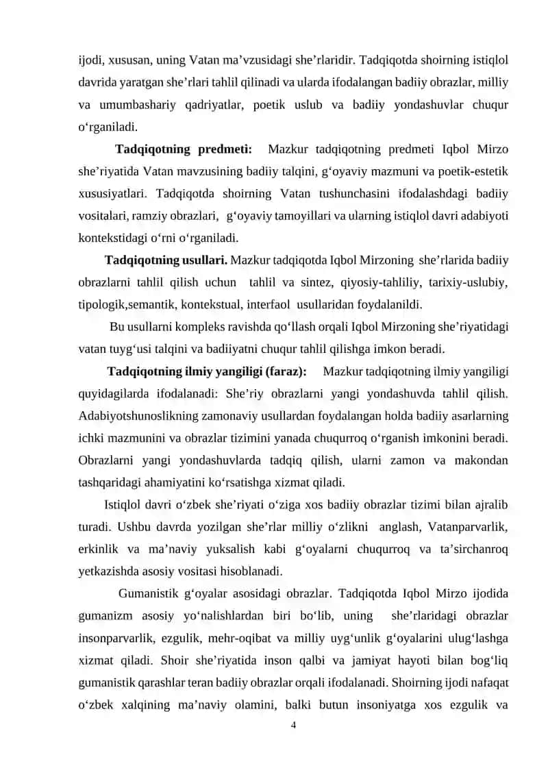 IQBOL MIRZO SHE’RIYATIDA VATAN MAVZUSI TALQINI VA BADIIYATI 4