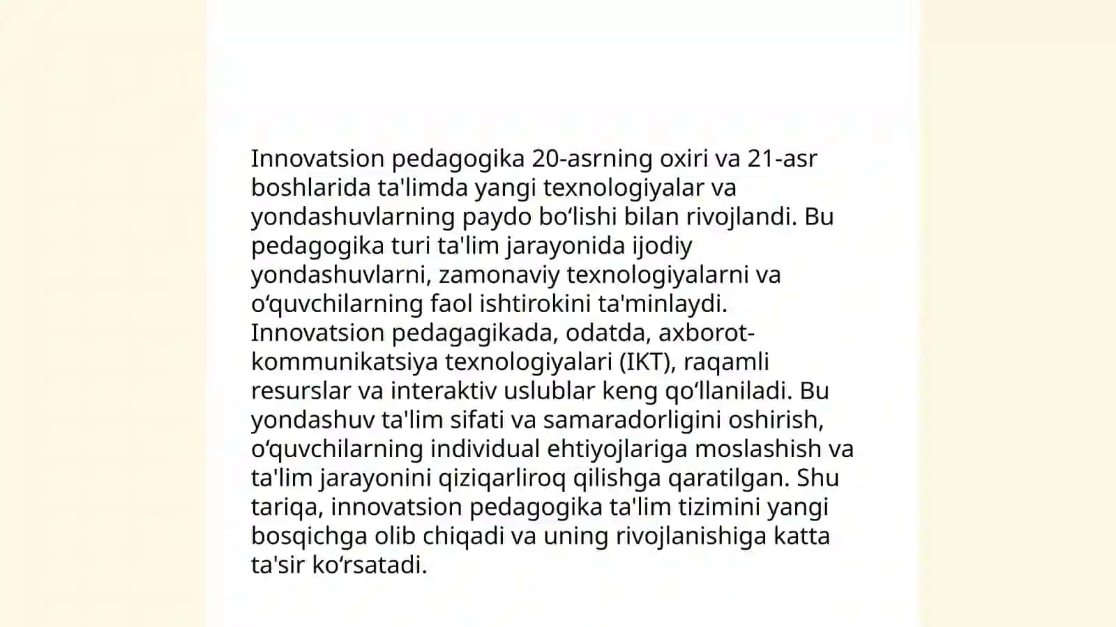 Innovatsion taʼlimning rivojlanishi 4