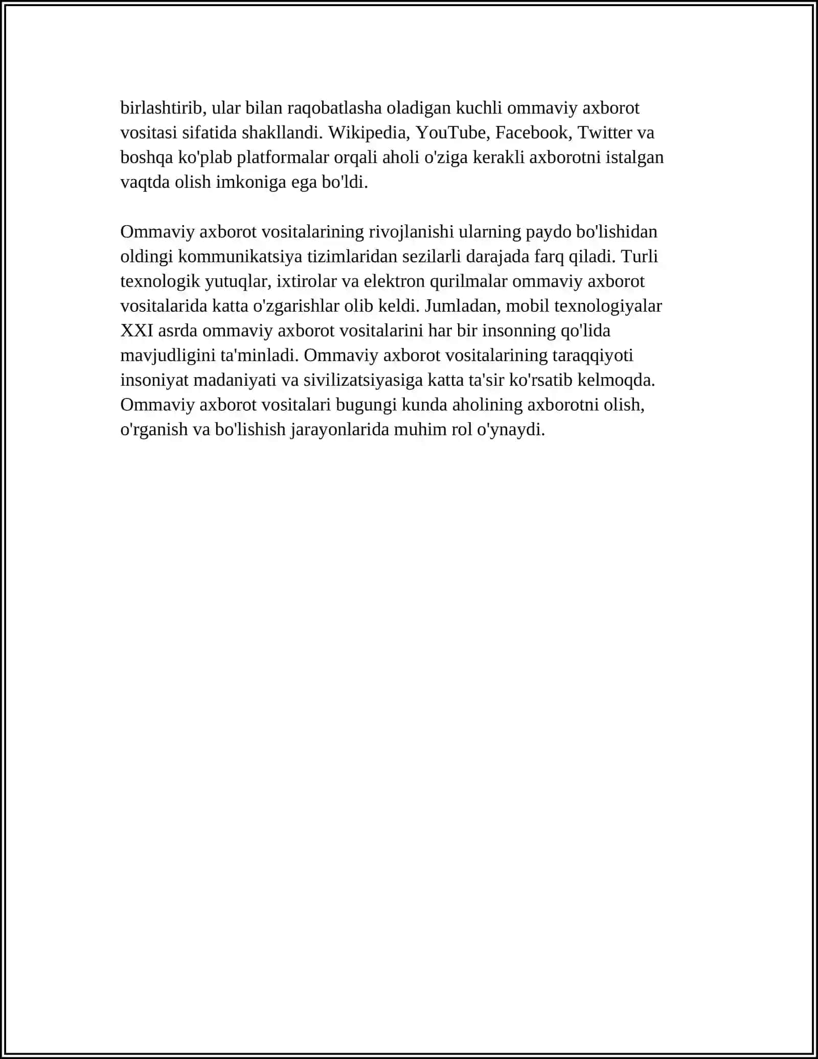 MEDIA VOSITASINING RIVOJLANISH TARIXI 4
