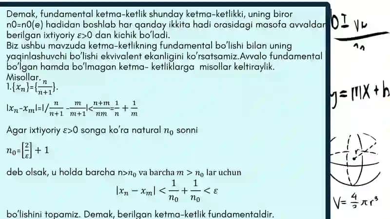 Matematik analiz - Koshi teoremasi 4