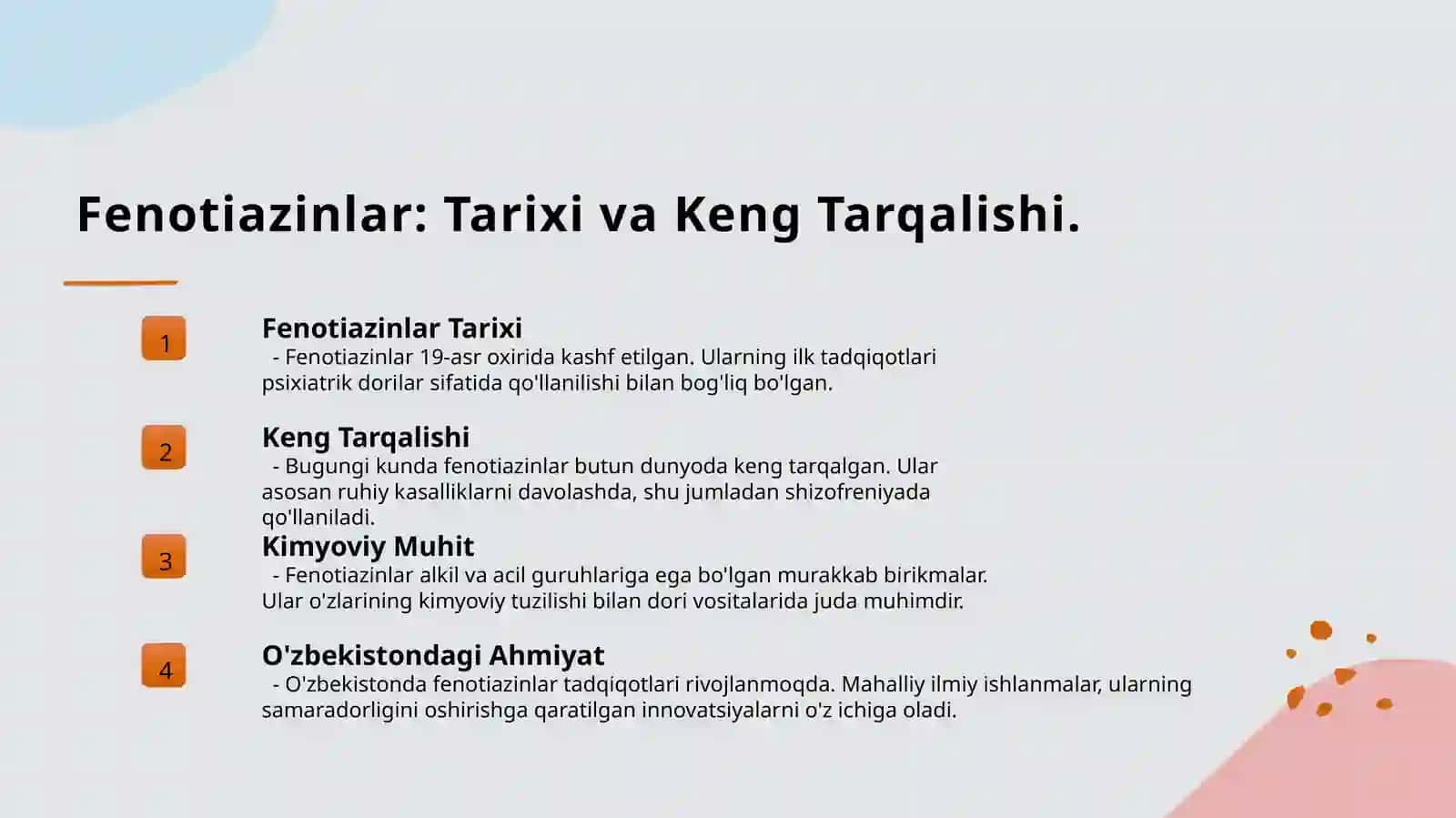 Farmatsevtik Kimyo Fanidan Mustaqil Talim Uchun Tayyorlagan Prezintatsiyasi 4