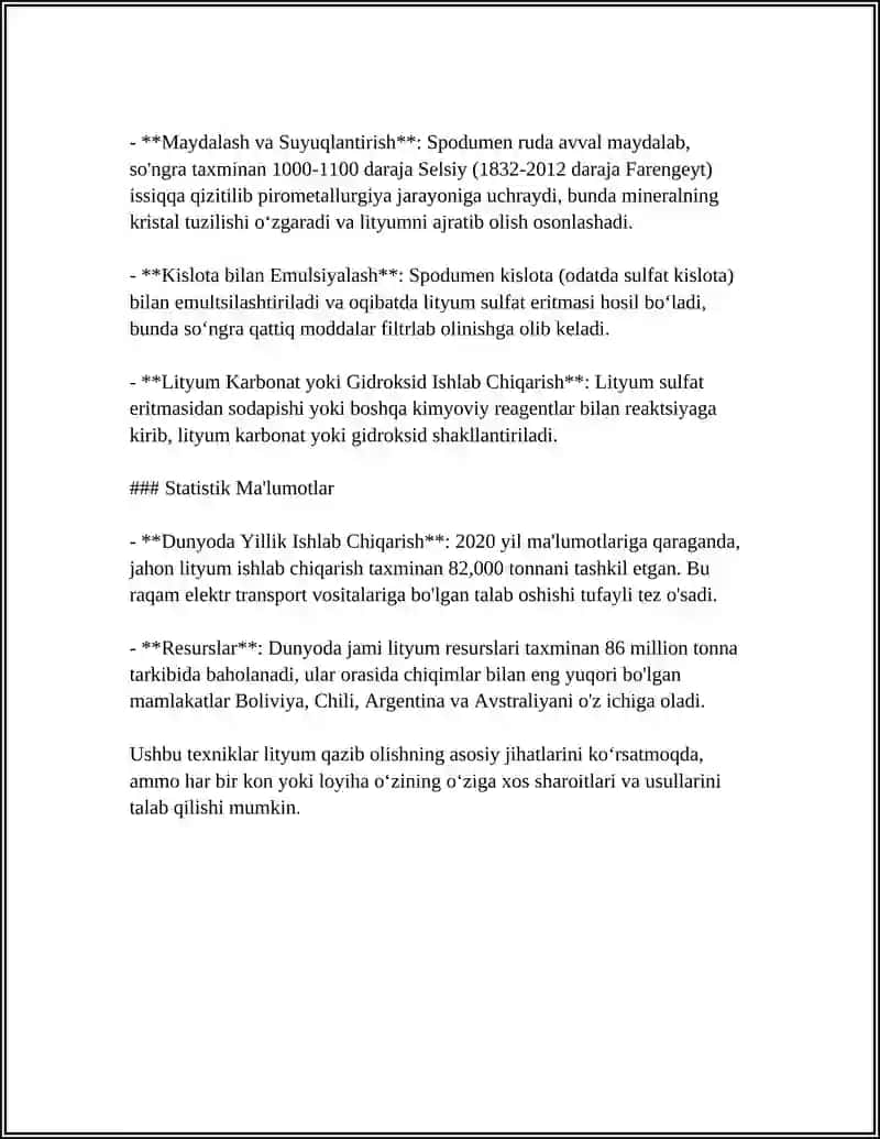 LITIY KIMYOSI VA TEXNOLOGIYASI 4