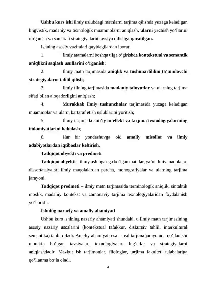 ILMIY USLUBGA OID MATNLARNI TARJIMA QILISH 4