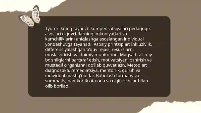 Tyutorlikning tayanch kompensatsiyalari 4