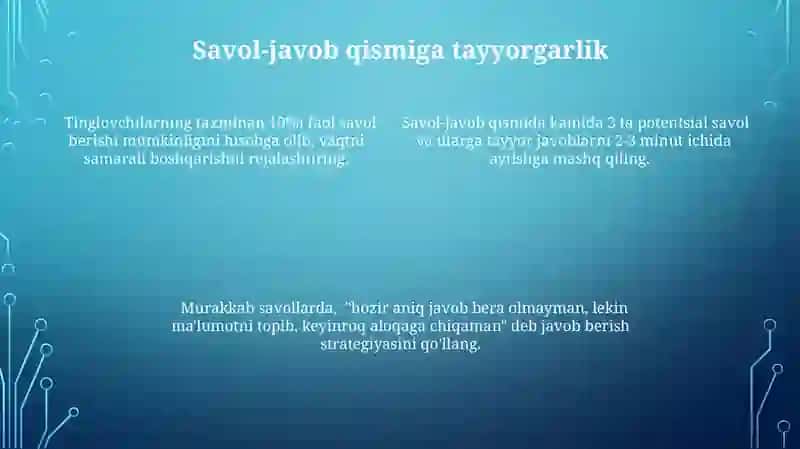 Og'zaki nutqda samarali taqdimot tayyorlash 4