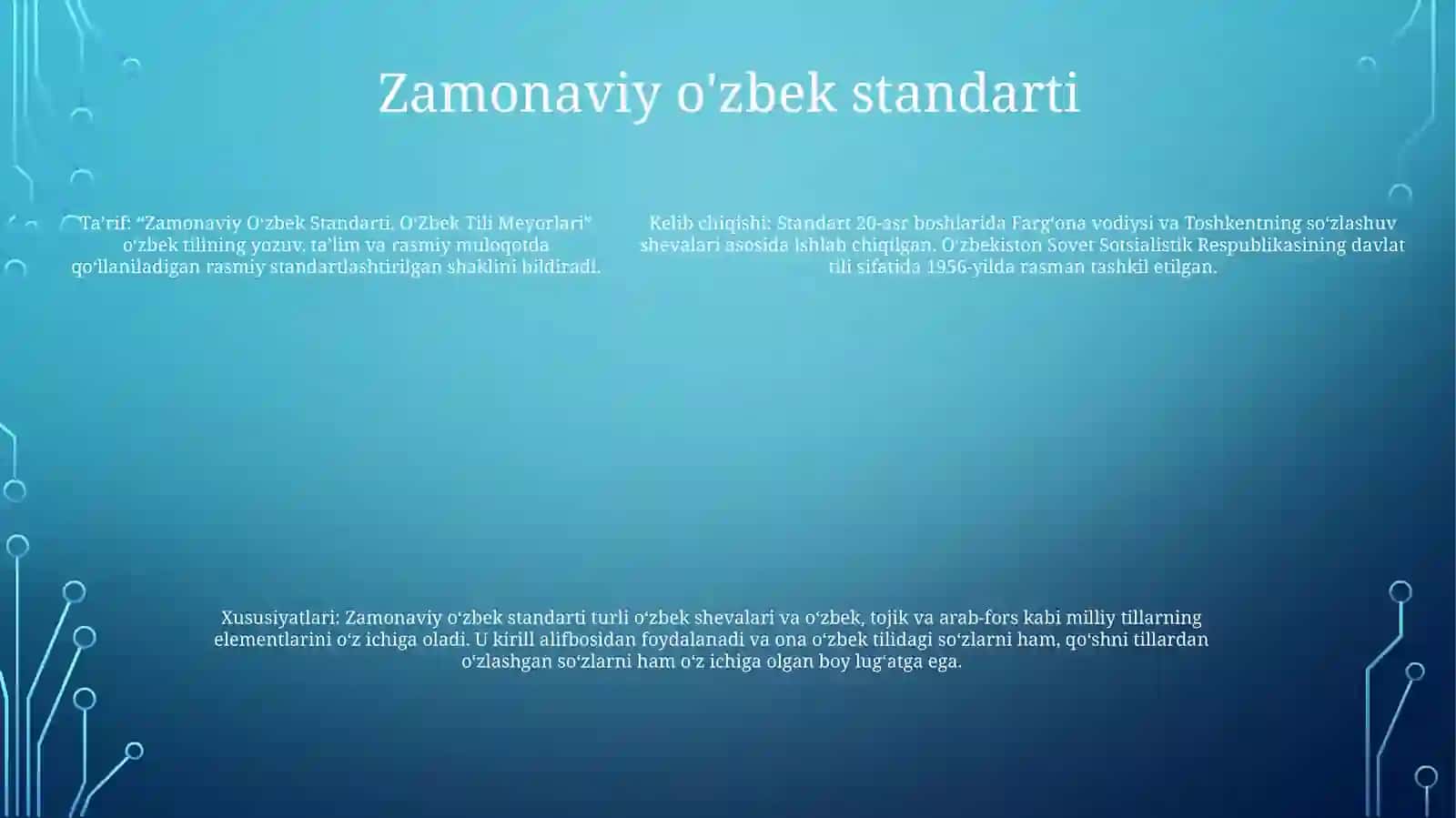 O'Zbek Tili Meyorlari 4