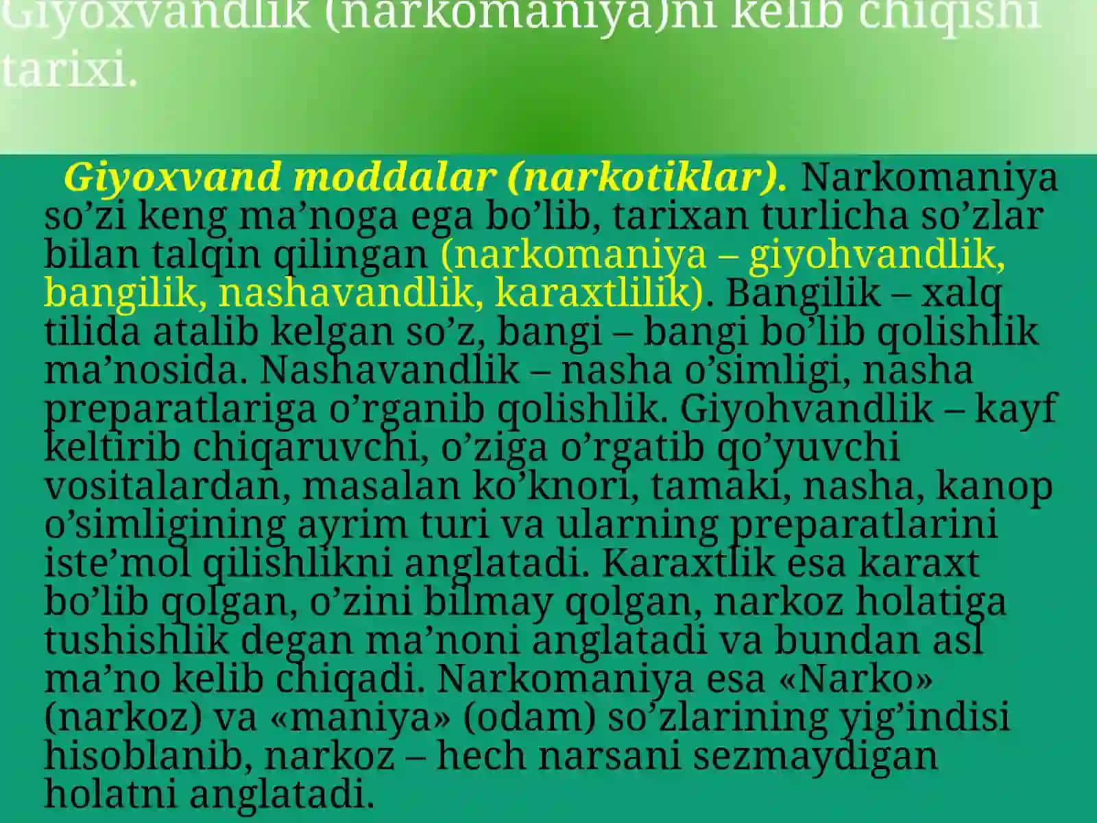 GIYOHVANDLIK VA UNING OQIBATLARI 4