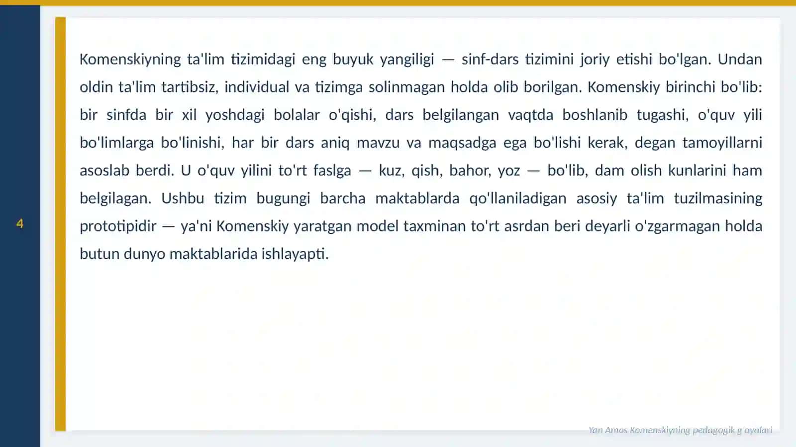 YAN AMOS KOMENSKIYNING PEDAGOGIK G'OYALARI 4