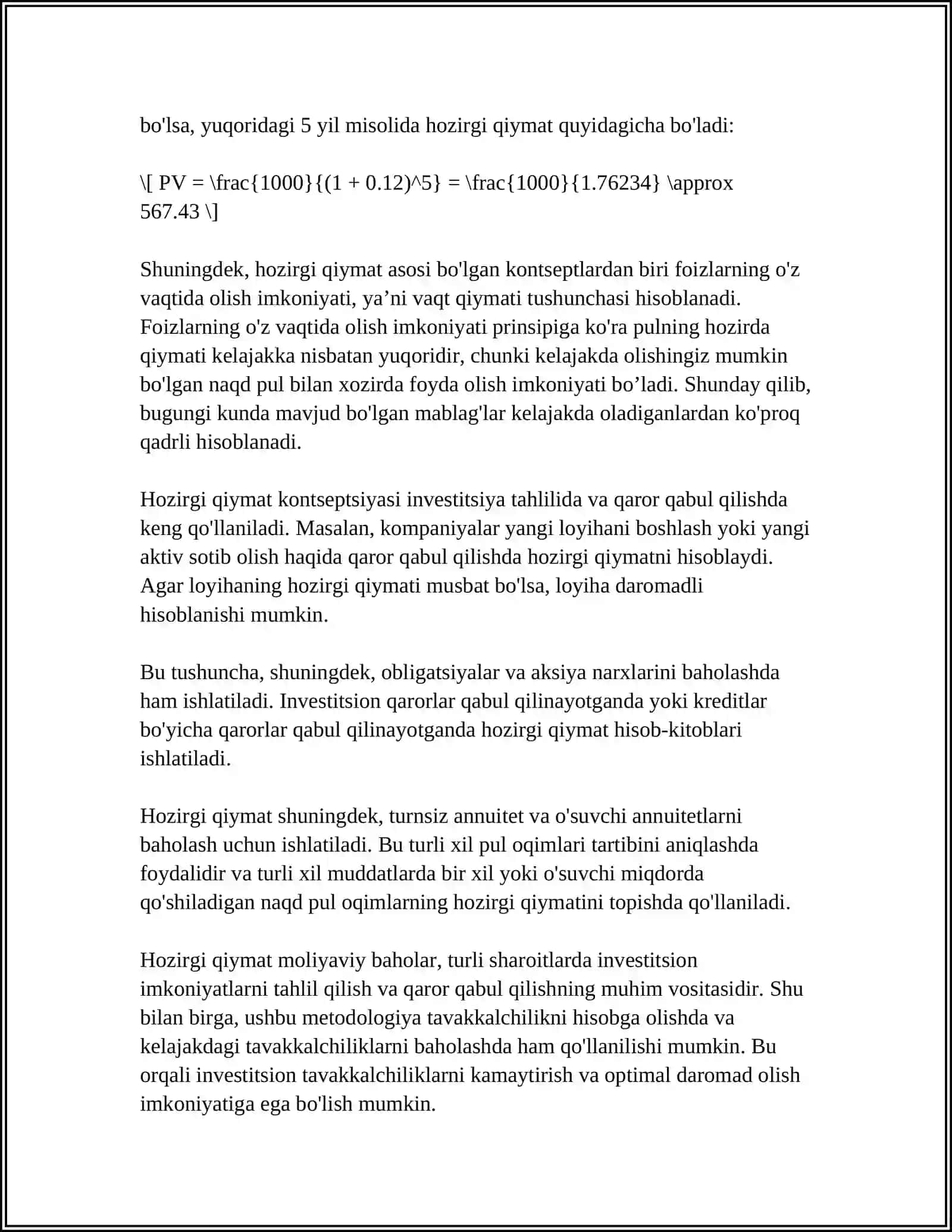 JAMG'ARMANING JORIY QIYMATINI HISOBLASH 4