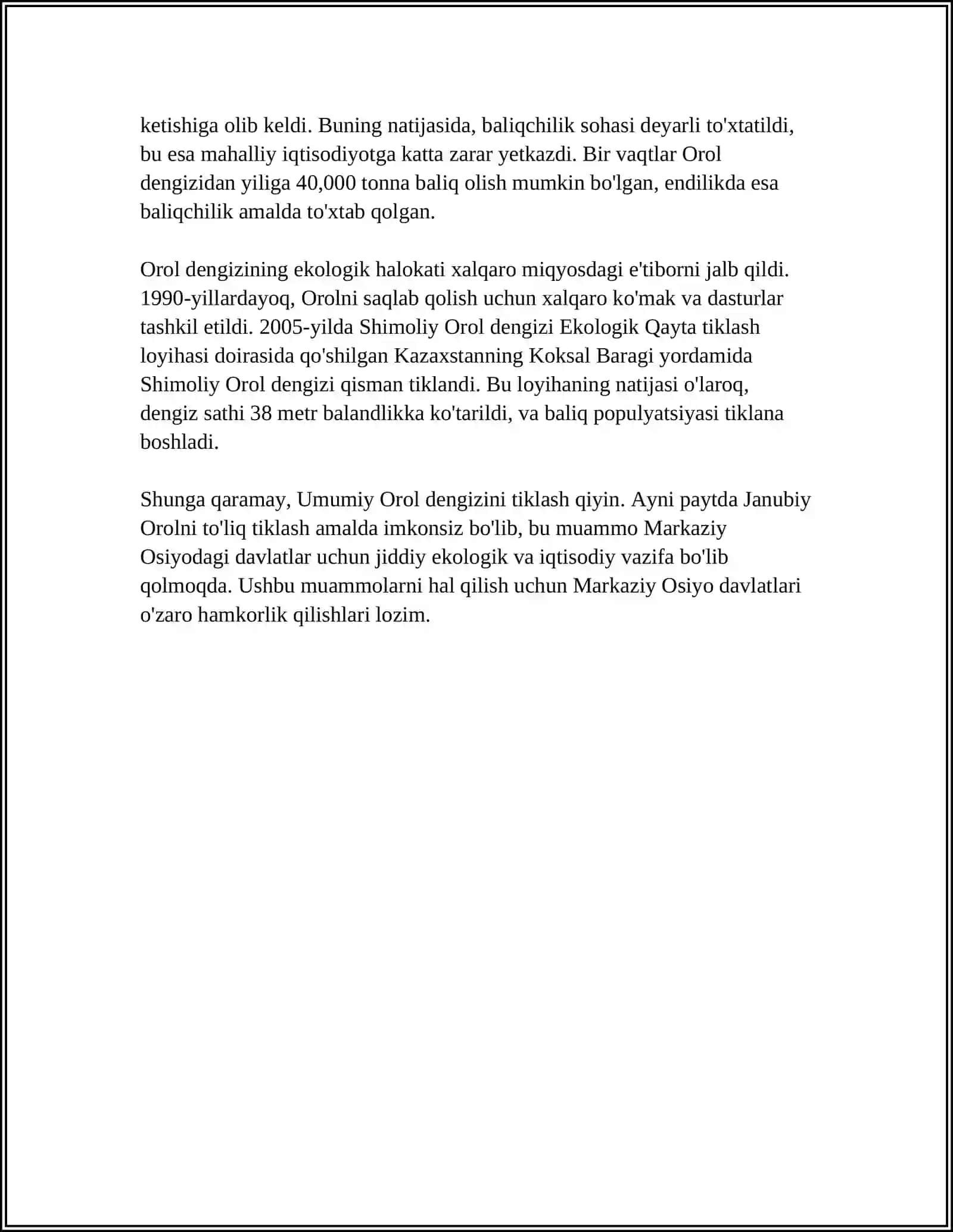 Orol dengizi ekologik muammolari 4