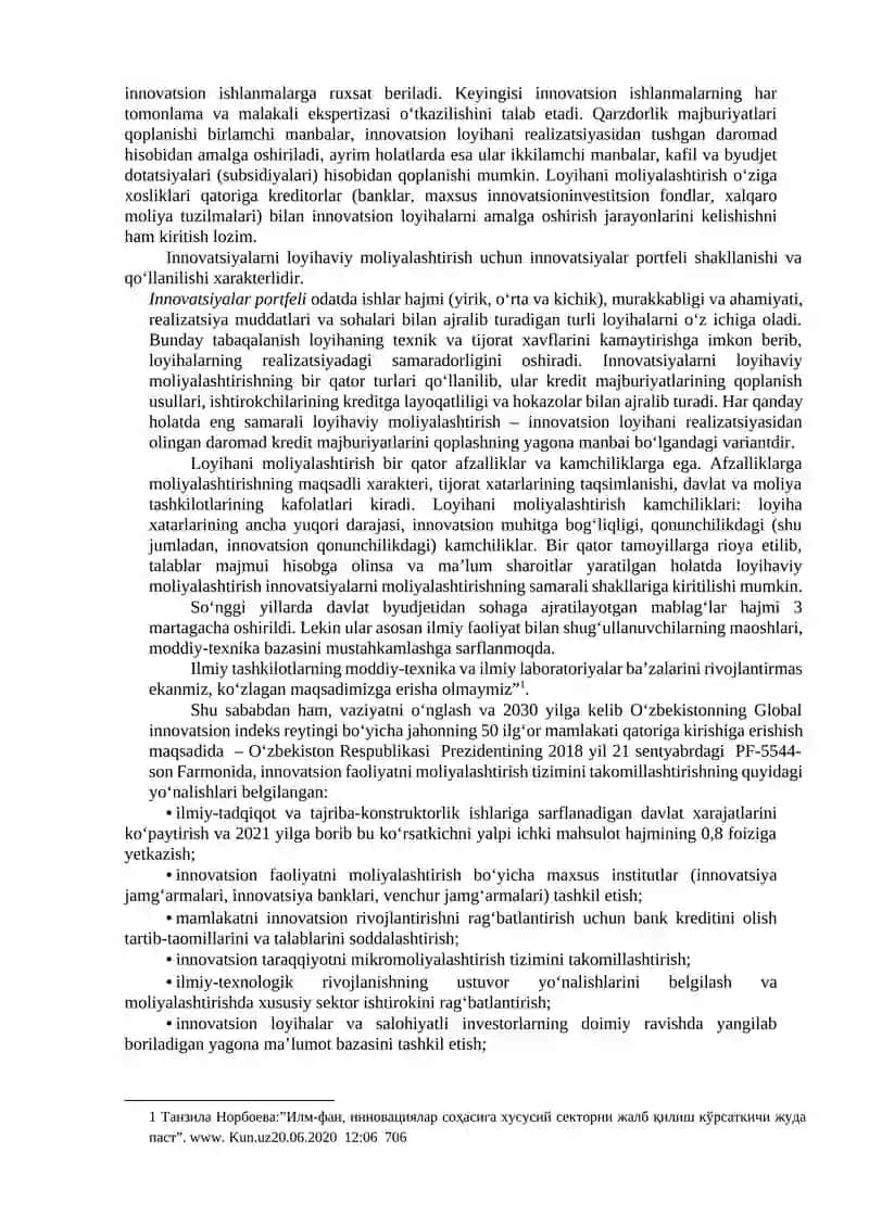 11-mavzu: Innovatsion faoliyatni moliyalashtirish 4