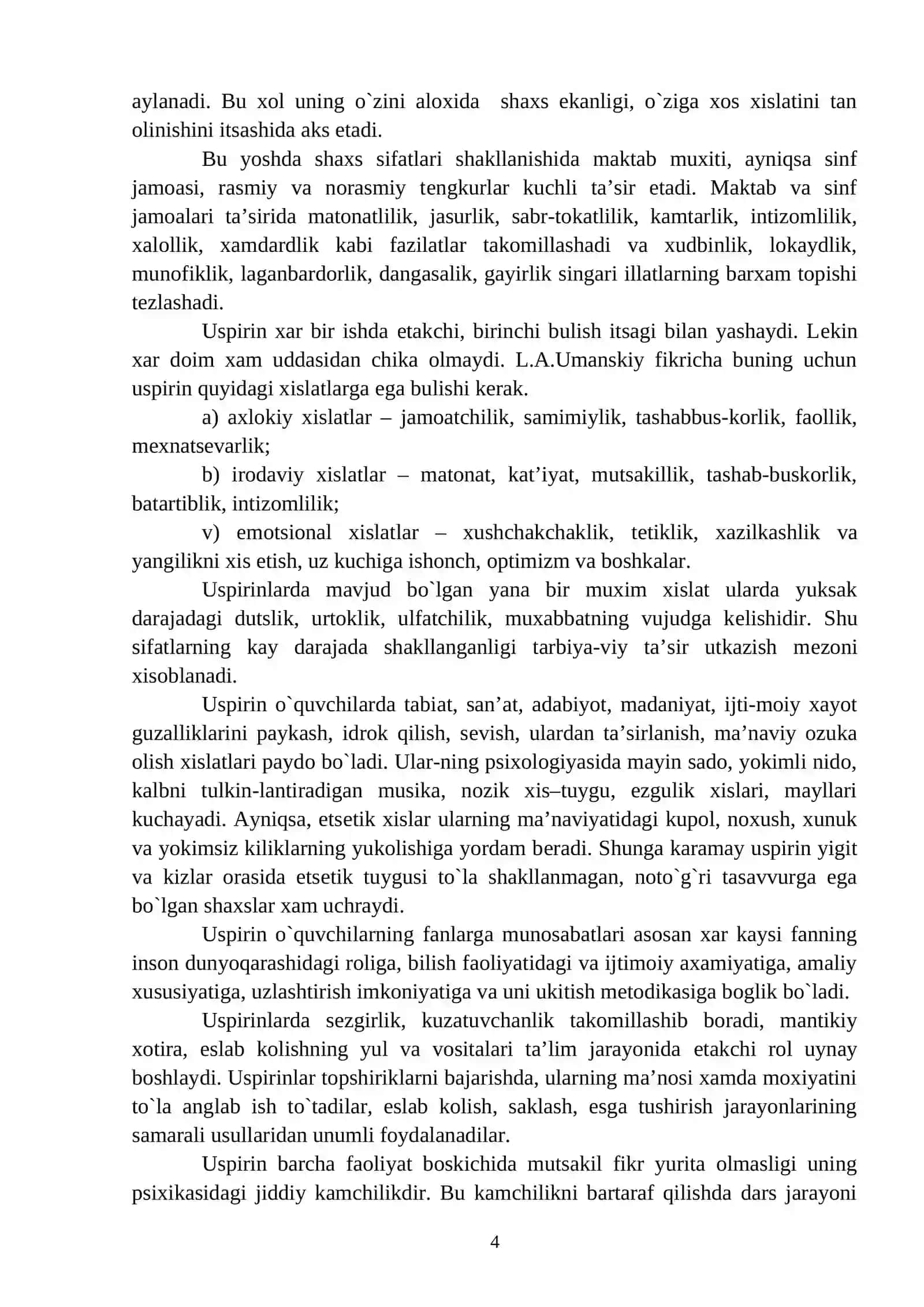 O`spirinlik davrida psixik rivojlanish xususiyatlari 4