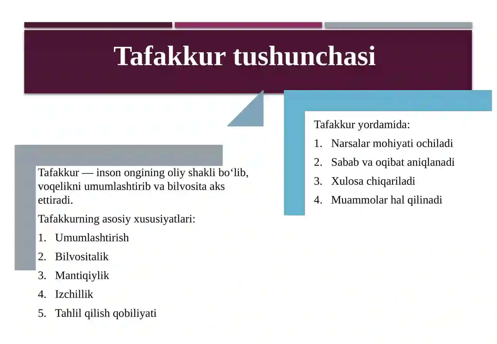 Tafakkurning Mantiqiy Shakllari va Qonunlari 4