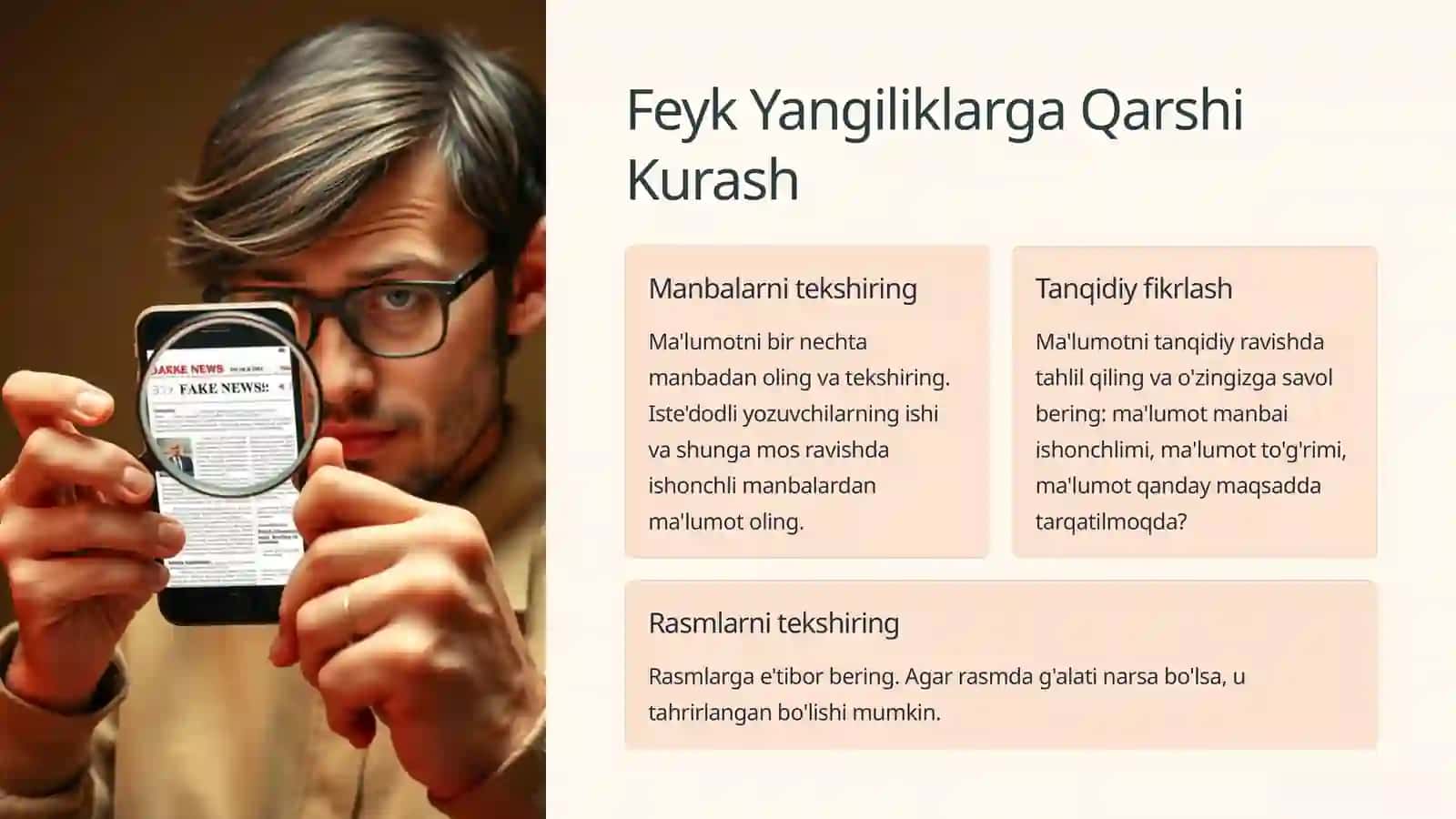 Media makonda "Feyk yangiliklar"ning xavfi 4