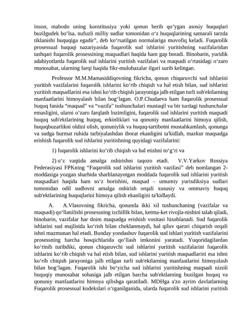 Fuqarolik sud ishlarini yuritish vazifalari 4