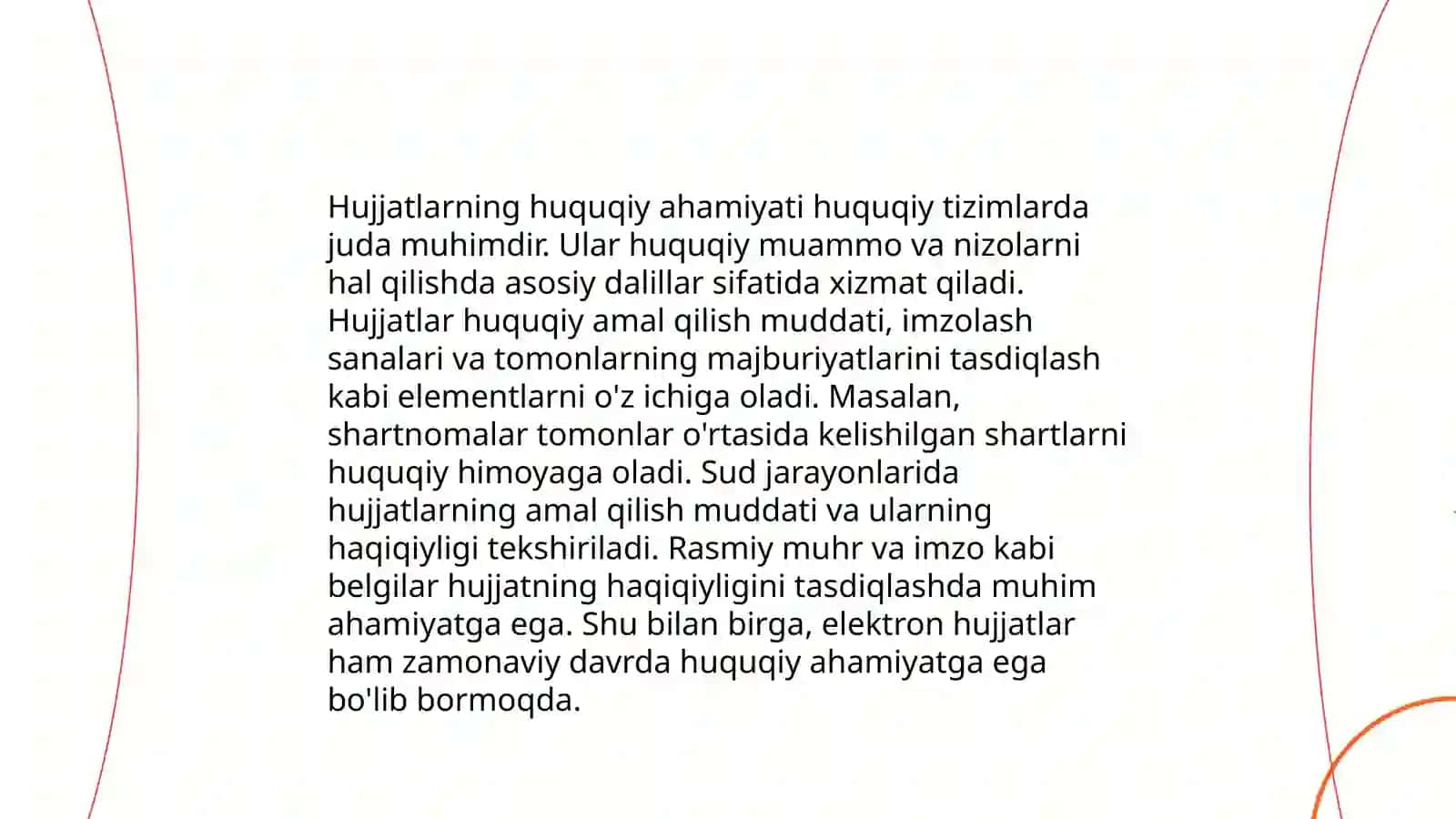 Hujjat turlari va uning xususiyatlari 4