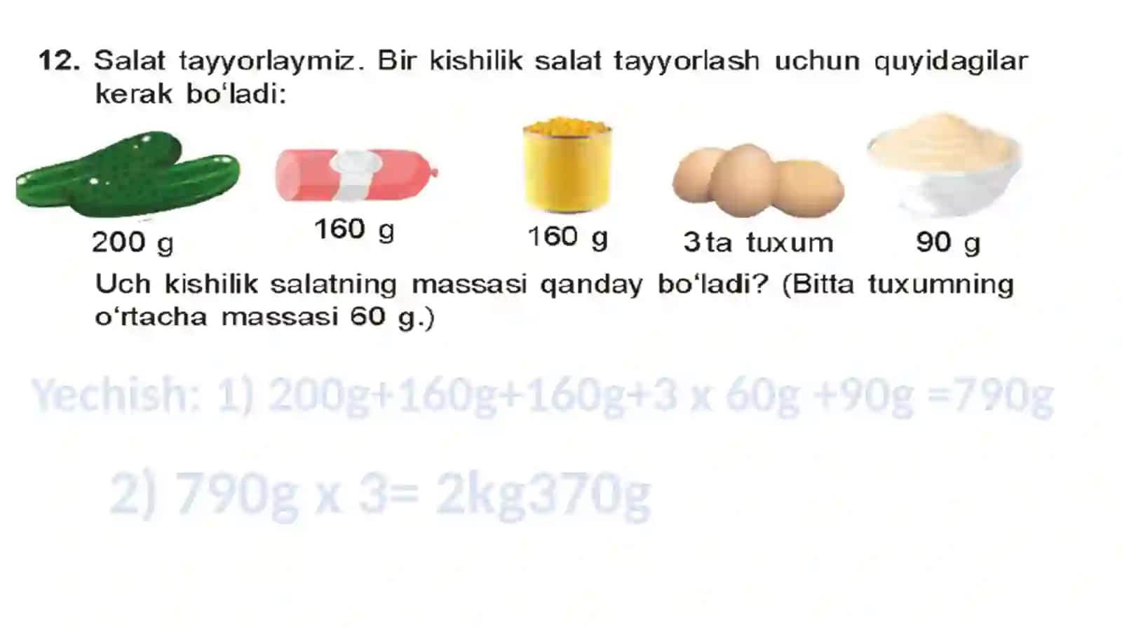 Sonli nur va shkala. 4-sinf matematika fanidan dars ishlanma 4