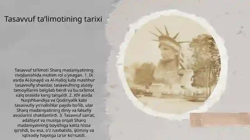 Tasavvuf taʼlimotining Sharq madaniyatiga taʼsiri 4
