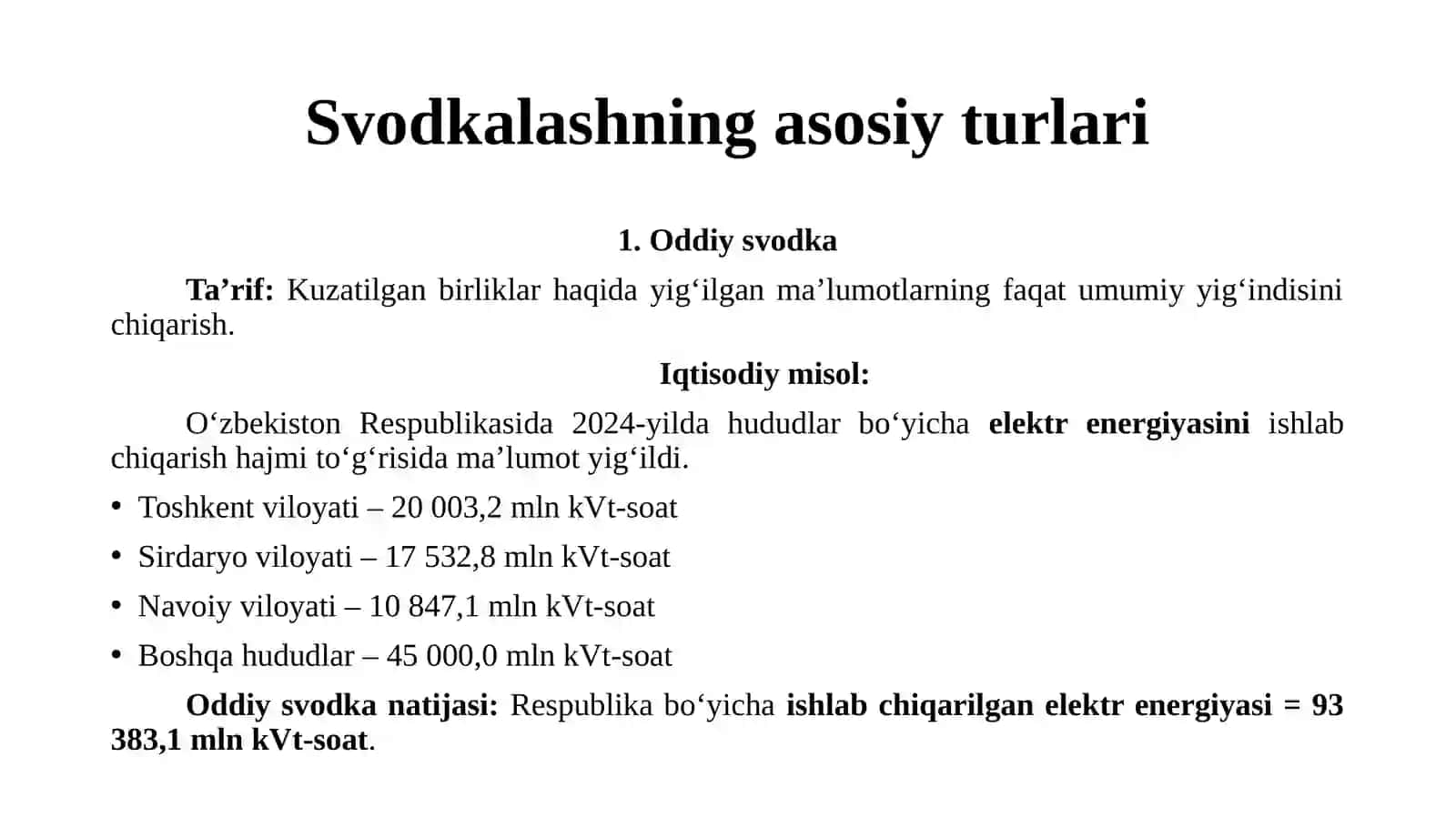 Statistik jamlash va tasniflash 4