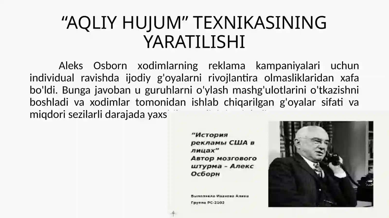 “AQLIY HUJUM” 4