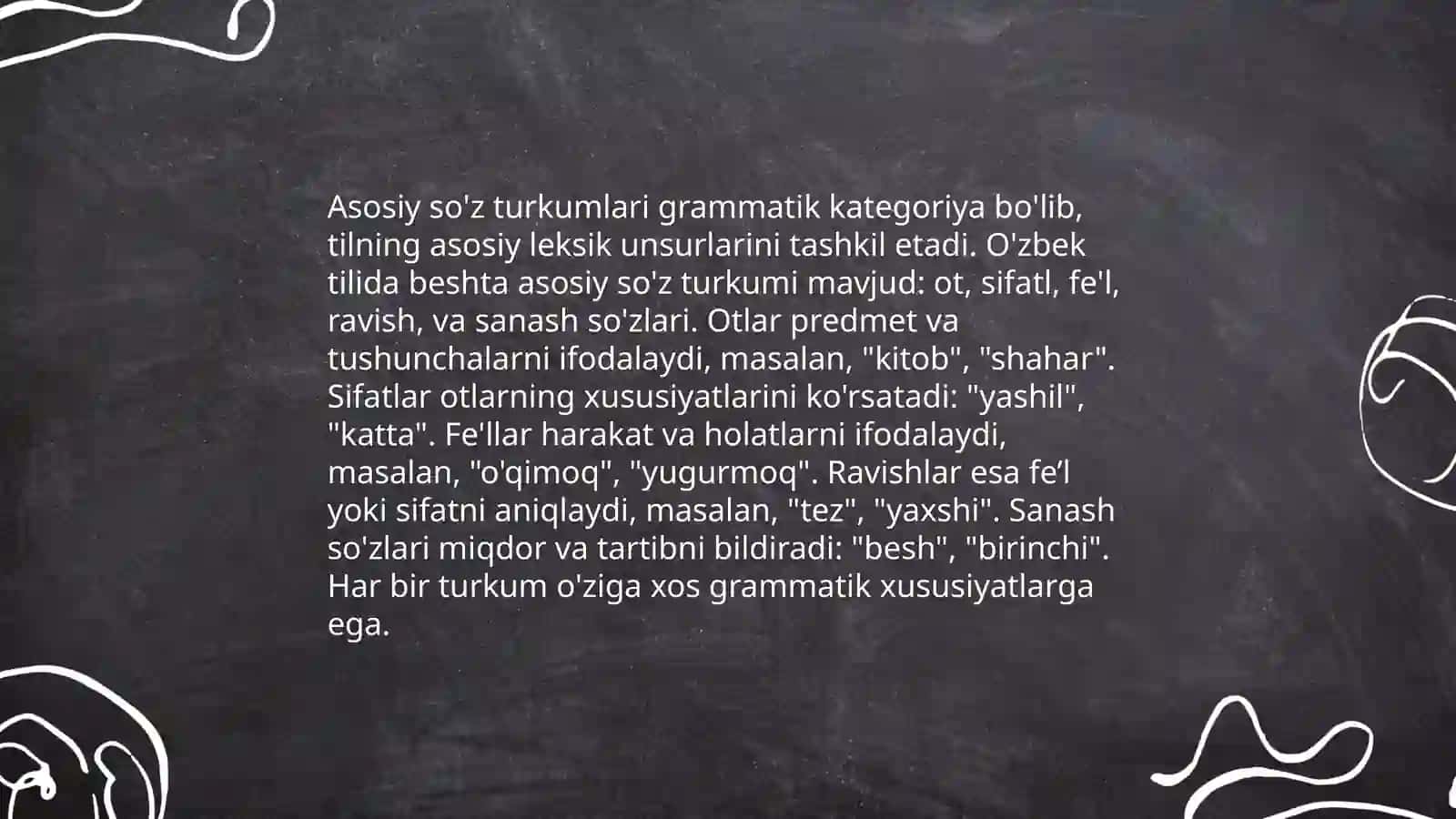 So'zlarni turkumlarga ajratish tamoyili 4