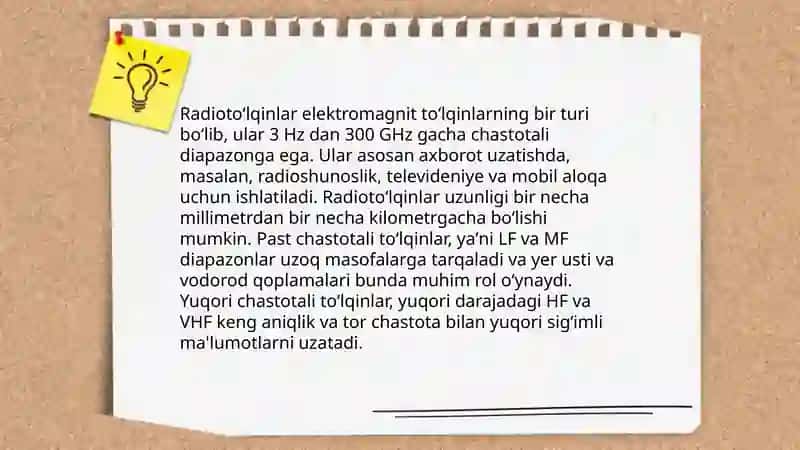 Elektromagnit toʻlqinlar shkalasi 4