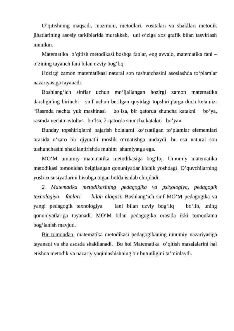 BIRINCHI SINFDA MATEMATIKA O'QITISH METODIKASI 4