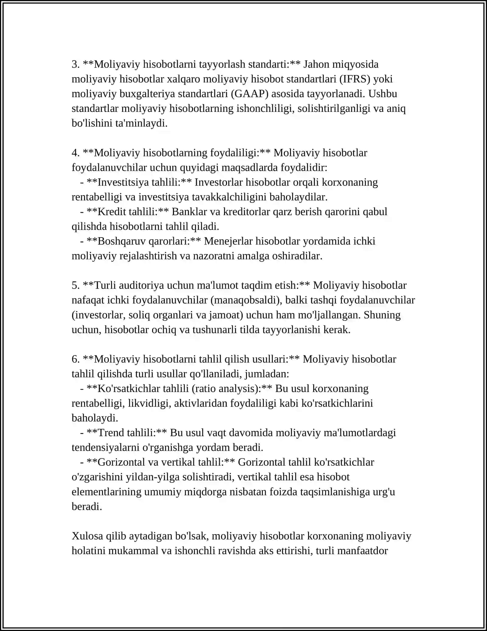 Moliyaviy hisobotlarni tarkibi 4