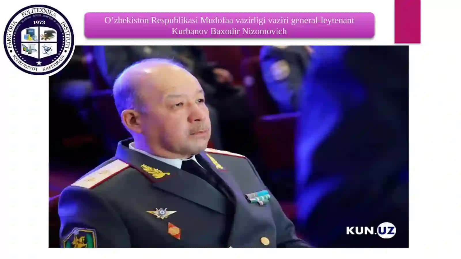 O‘zbekiston Respublikasi Mudofaa vazirligining unvonlari 4