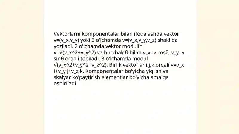 Vektorlarni tashkil etish 4