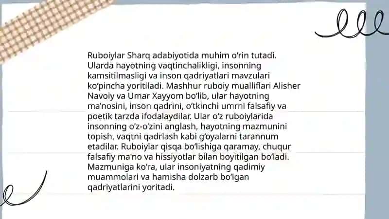 Umar Hayyom ruboiylarida ruhiy tarbiya masalasi 4