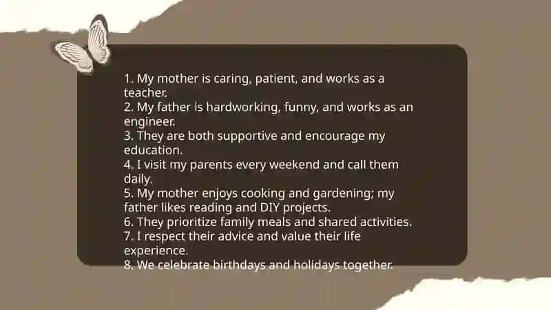 Talking about your family 4