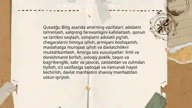 Qutadğu bilig da davlat boshqaruvi 4