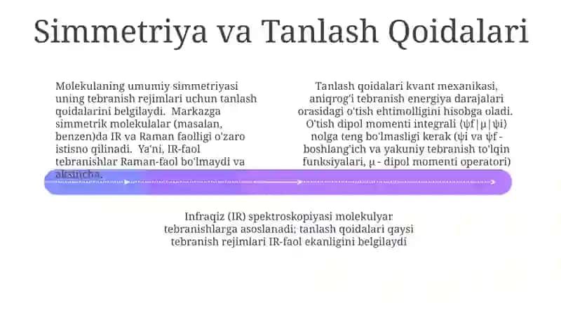 Infraqizil-spektroskopiyada tanlash qoidalari 4