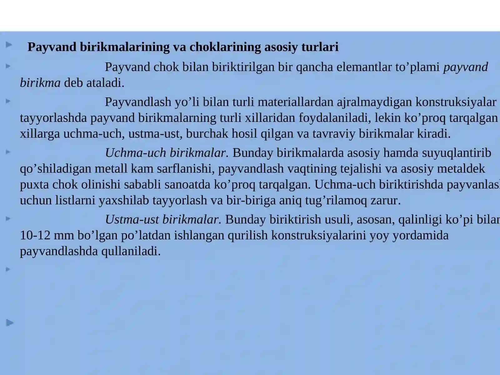 Payvandlash asoslari 4
