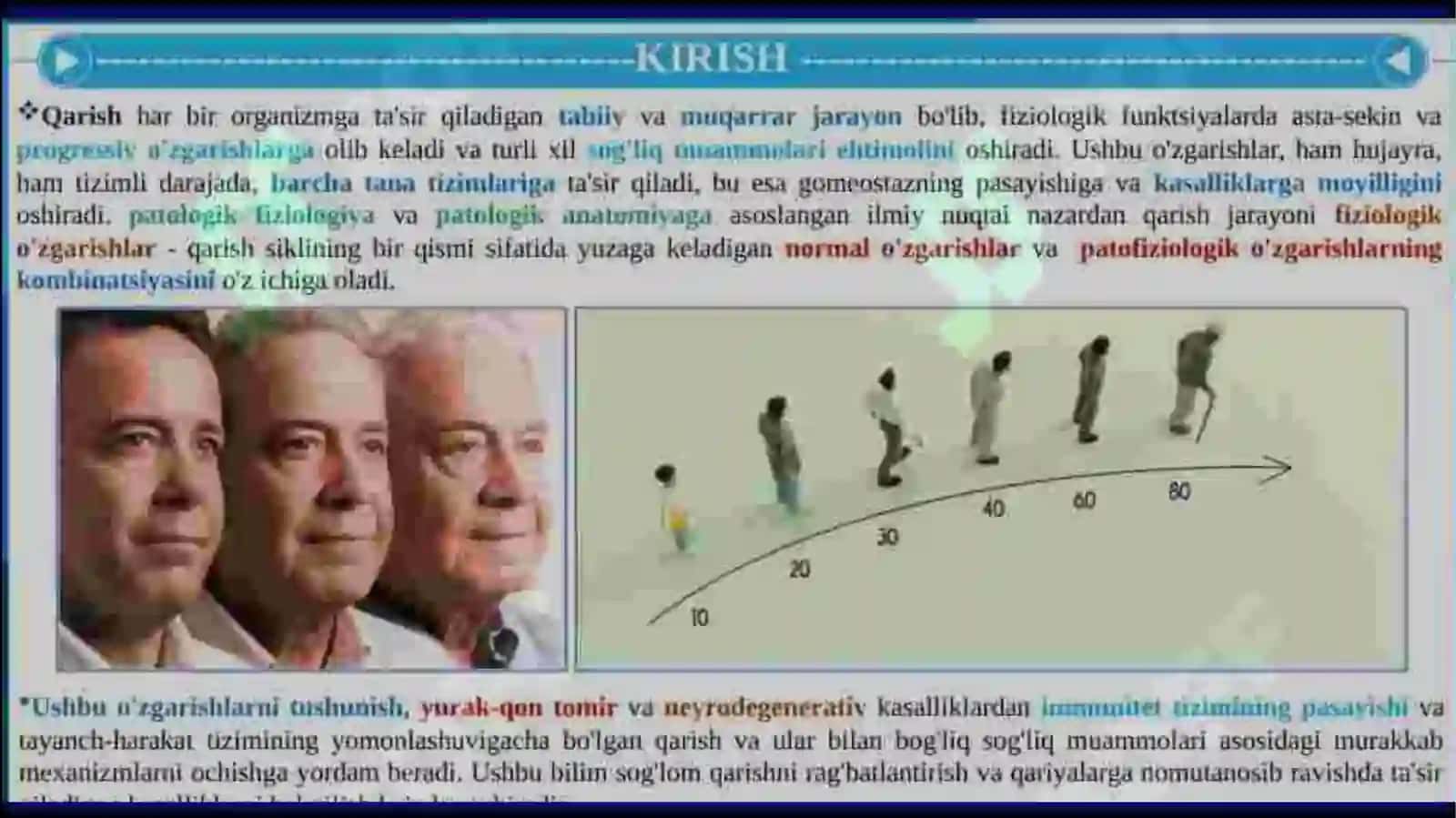 Organizmdagi keksayish davriga xos o'zgarishlar 4