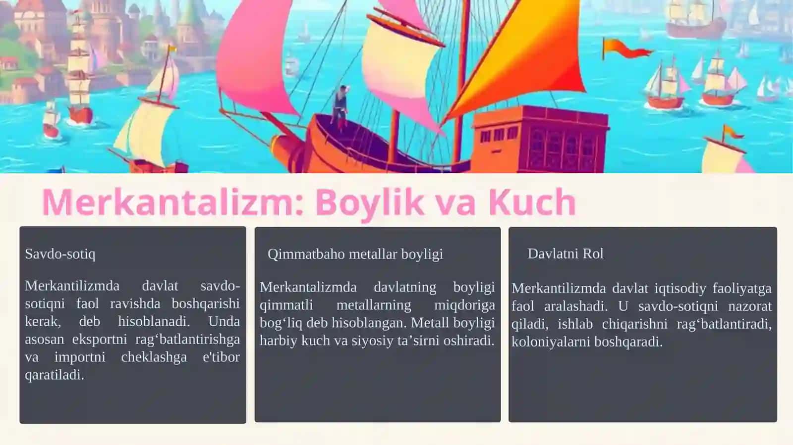 Ibn xoldun iqtisodiy qarashlari, marjinalizm, merkantalizm 4