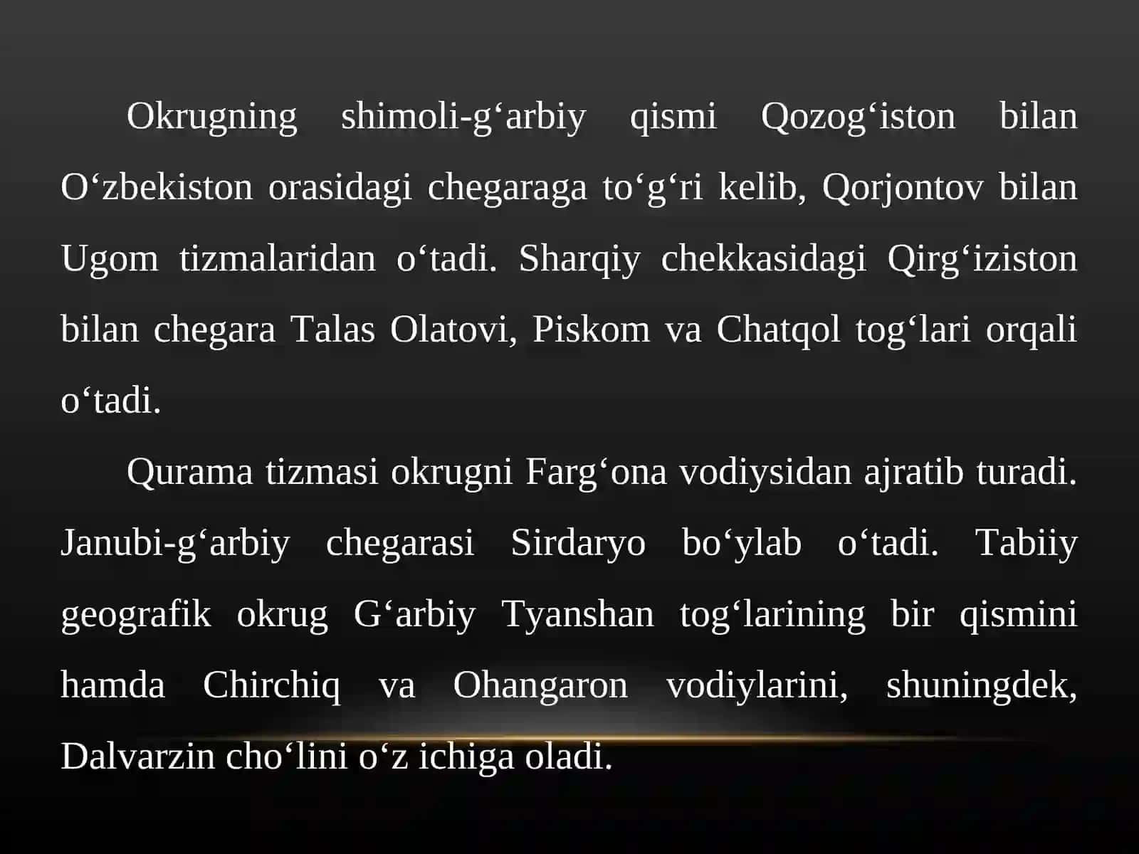 Chirchiq-Ohangaron tabiiy geografik okrugi 4
