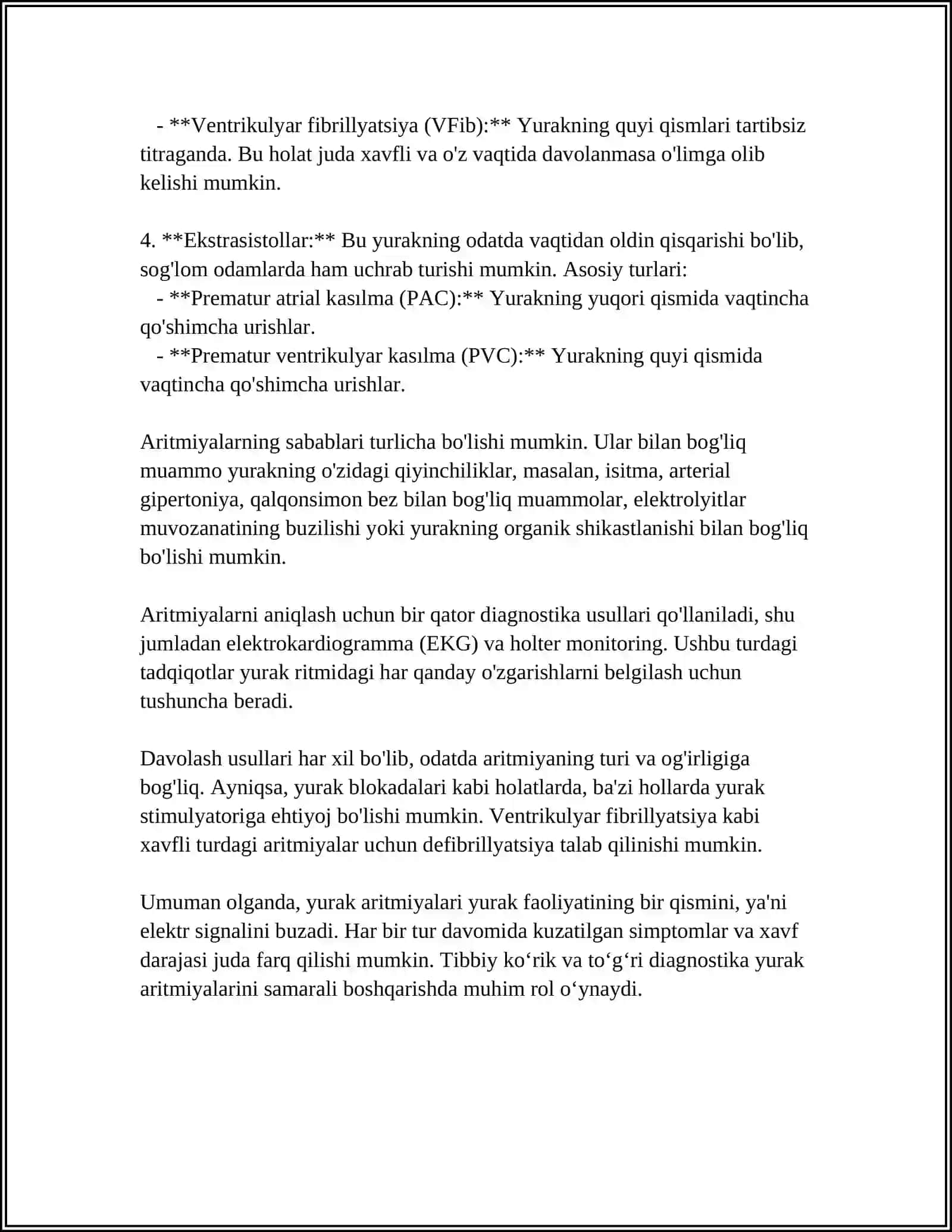 YURAK RITMI O’TKAZUVCHANLIK BUZILISHLARI 4