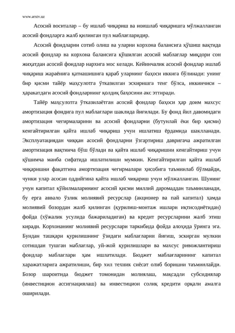 Корхонанинг молиявий ресурслари 4